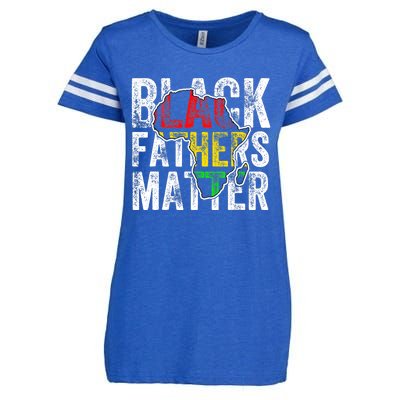 Black Fathers Matter Black Pride Month Fathers Day Enza Ladies Jersey Football T-Shirt