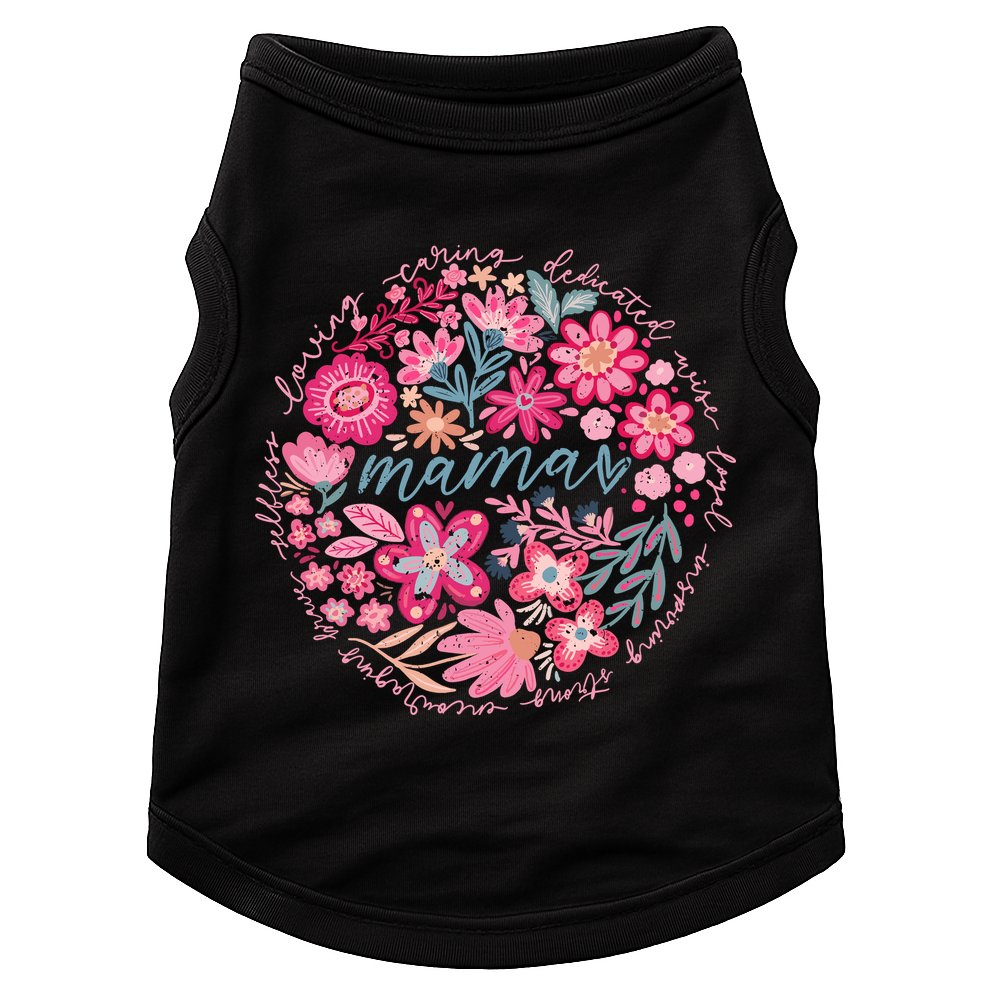 Boho Floral Mama She Is Mom Mothers Day Doggie Tank