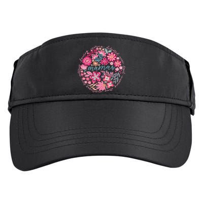 Boho Floral Mama She Is Mom Mothers Day Adult Drive Performance Visor