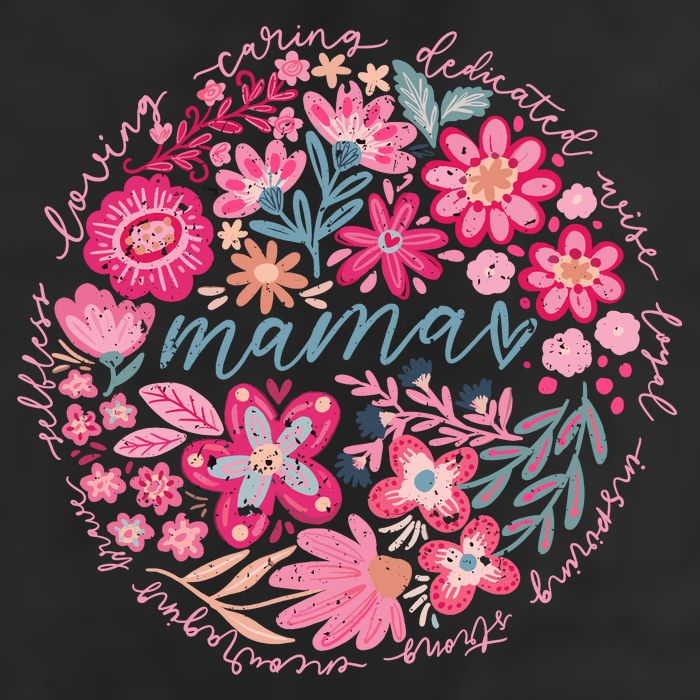 Boho Floral Mama She Is Mom Mothers Day Beanie