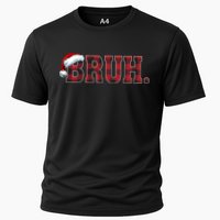 Bruh Funny Merry Christmas Buffalo Plaid Family Matching Pjs Performance Shirt