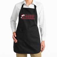 Bruh Funny Merry Christmas Buffalo Plaid Family Matching Pjs Apron