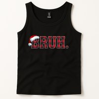Bruh Funny Merry Christmas Buffalo Plaid Family Matching Pjs Tank Top
