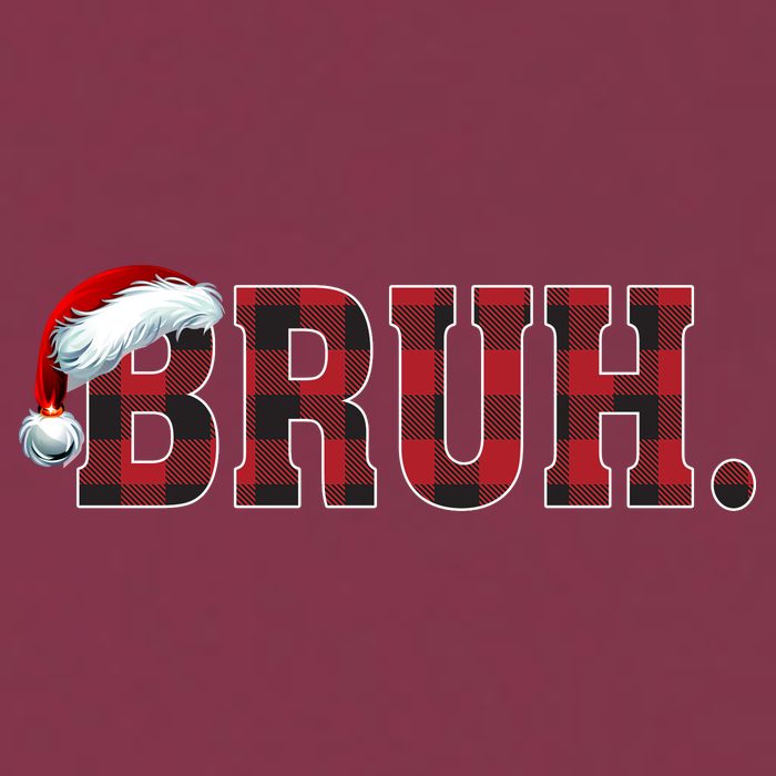 Bruh Funny Merry Christmas Buffalo Plaid Family Matching Pjs 16oz Travel Tumbler