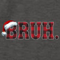 Bruh Funny Merry Christmas Buffalo Plaid Family Matching Pjs Vector Backpack