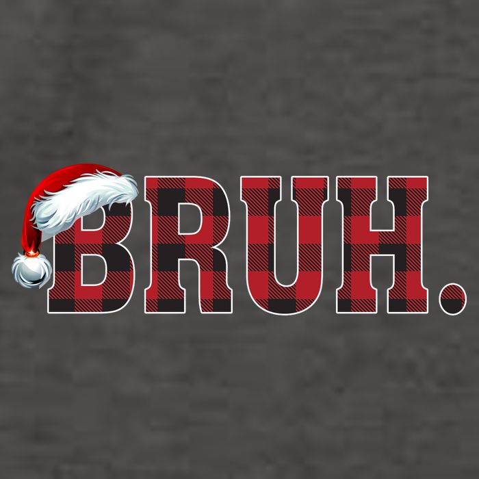 Bruh Funny Merry Christmas Buffalo Plaid Family Matching Pjs Vector Backpack