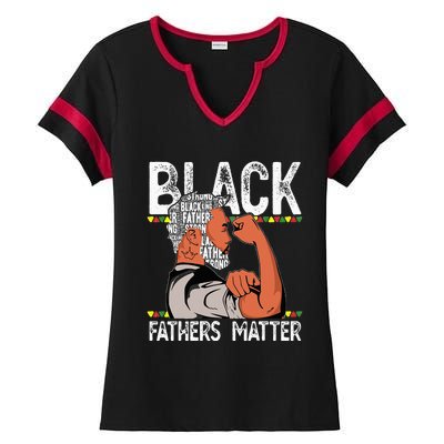 Black Fathers Matter Dope Black Dad King Fathers Day Ladies Halftime Notch Neck Tee