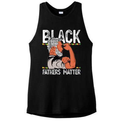 Black Fathers Matter Dope Black Dad King Fathers Day Ladies PosiCharge Tri-Blend Wicking Tank