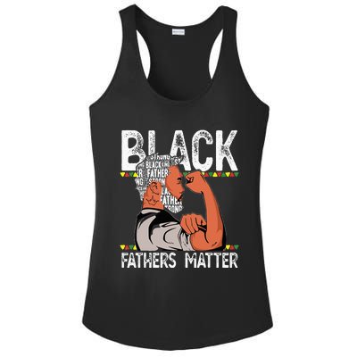 Black Fathers Matter Dope Black Dad King Fathers Day Ladies PosiCharge Competitor Racerback Tank