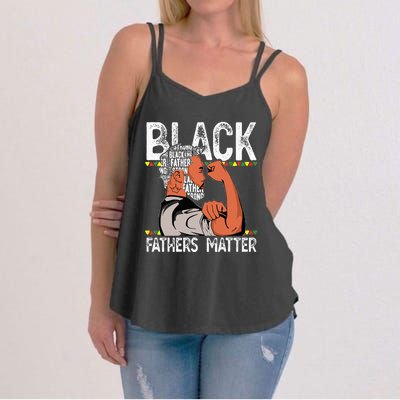 Black Fathers Matter Dope Black Dad King Fathers Day Women's Strappy Tank