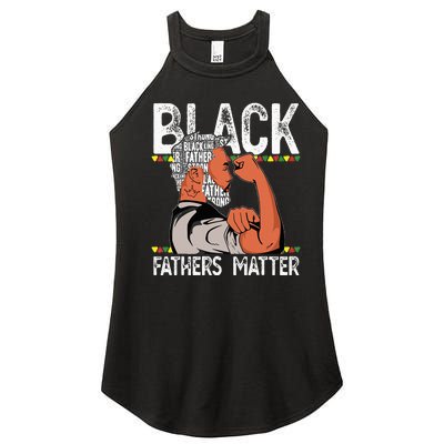 Black Fathers Matter Dope Black Dad King Fathers Day Women's Perfect Tri Rocker Tank