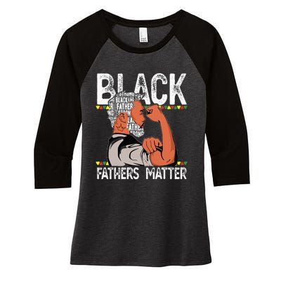 Black Fathers Matter Dope Black Dad King Fathers Day Women's Tri-Blend 3/4-Sleeve Raglan Shirt