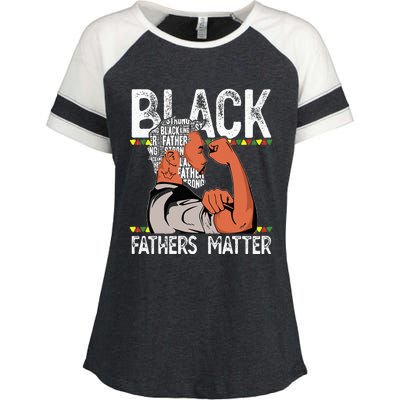 Black Fathers Matter Dope Black Dad King Fathers Day Enza Ladies Jersey Colorblock Tee