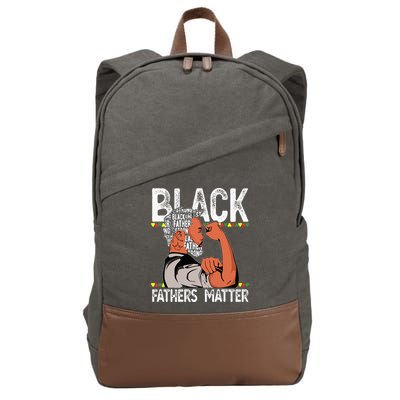 Black Fathers Matter Dope Black Dad King Fathers Day Cotton Canvas Backpack