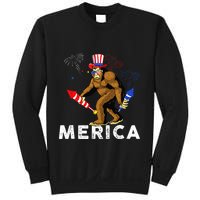 Bigfoot Fireworks Merica 4th Of July Sasquatch Sweatshirt