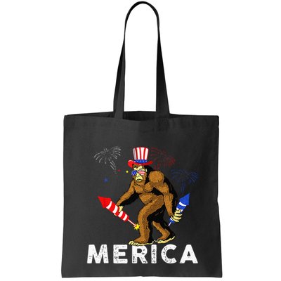Bigfoot Fireworks Merica 4th Of July Sasquatch Bag