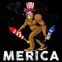Bigfoot Fireworks Merica 4th Of July Sasquatch Mesh Reversible Basketball Jersey Tank