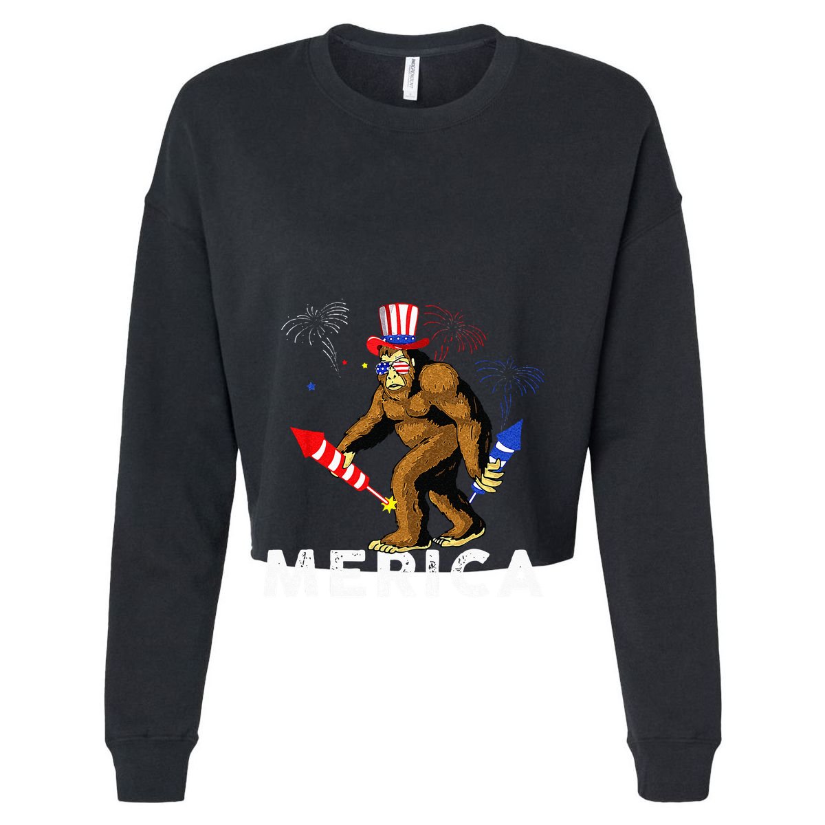 Bigfoot Fireworks Merica 4th Of July Sasquatch Womens Tank Top