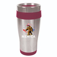 Bigfoot Fireworks Merica 4th Of July Sasquatch 16oz Travel Tumbler