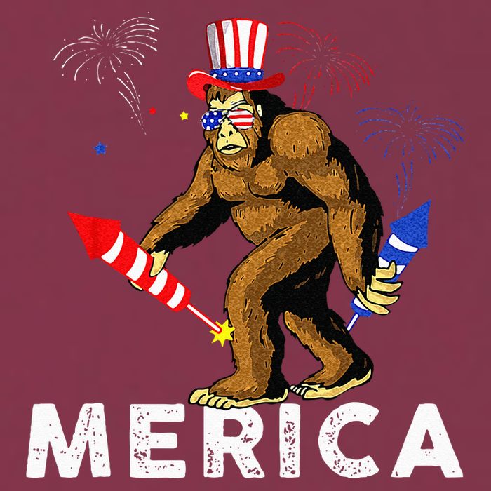 Bigfoot Fireworks Merica 4th Of July Sasquatch 16oz Travel Tumbler