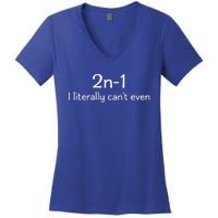 Best Funny Math Teacher Joke Humor Science Fun Math Pun Women's V-Neck T-Shirt