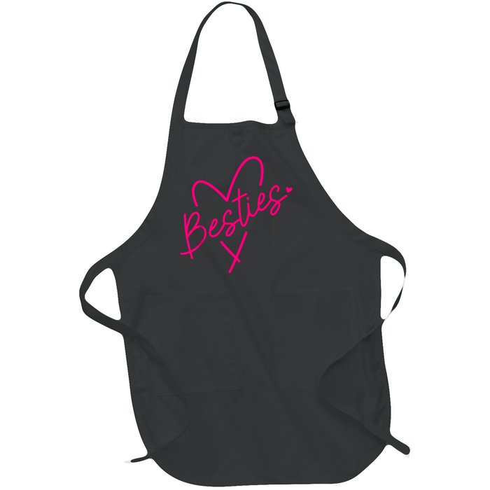 Best Friend Matching Bestie Bff Sister Cousin Full-Length Apron With Pockets