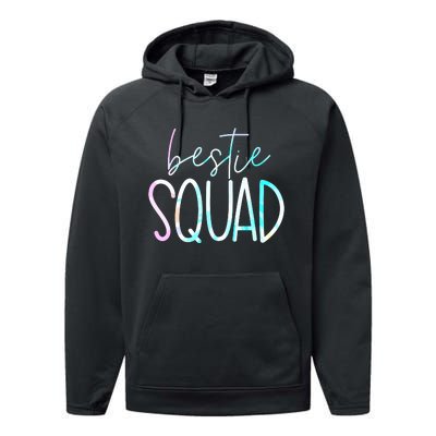 Best Friend Matching Squad Tie Dye Bestie Bff Performance Fleece Hoodie