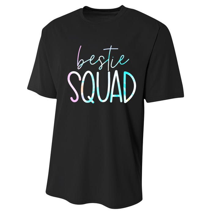 Best Friend Matching Squad Tie Dye Bestie Bff Performance Sprint T-Shirt