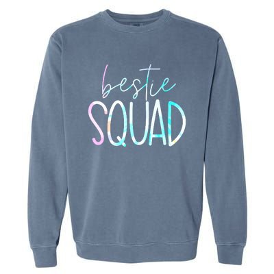 Best Friend Matching Squad Tie Dye Bestie Bff Garment-Dyed Sweatshirt