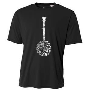 Banjo Flower Minimalist Music Cooling Performance Crew T-Shirt