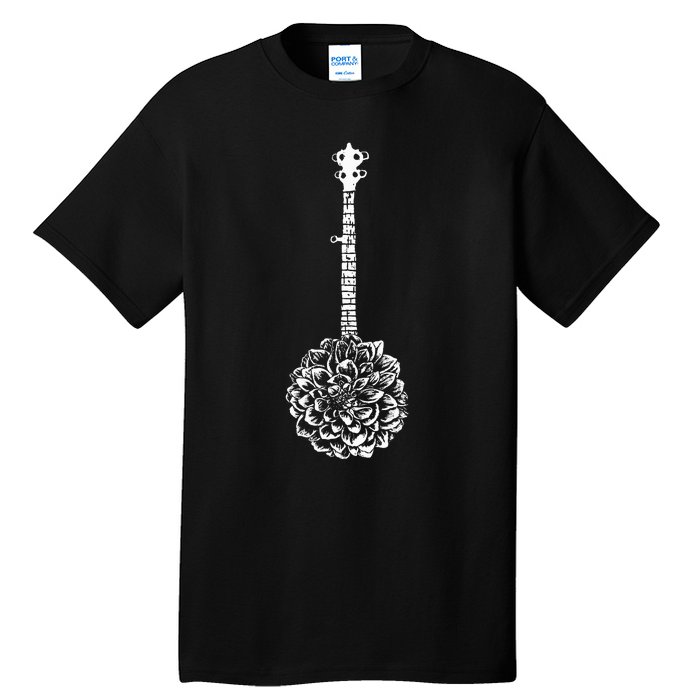 Banjo Flower Minimalist Music Tall T-Shirt