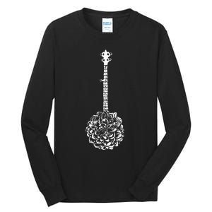 Banjo Flower Minimalist Music Tall Long Sleeve T-Shirt