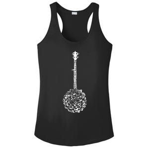 Banjo Flower Minimalist Music Ladies PosiCharge Competitor Racerback Tank