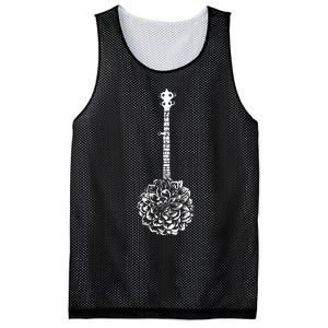 Banjo Flower Minimalist Music Mesh Reversible Basketball Jersey Tank