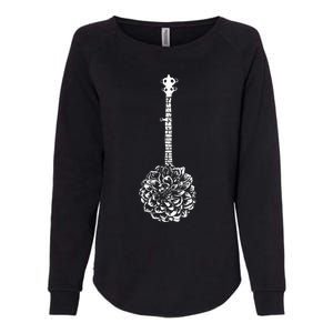 Banjo Flower Minimalist Music Womens California Wash Sweatshirt