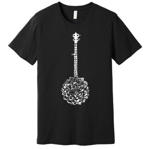 Banjo Flower Minimalist Music Premium T-Shirt