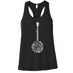 Banjo Flower Minimalist Music Women's Racerback Tank