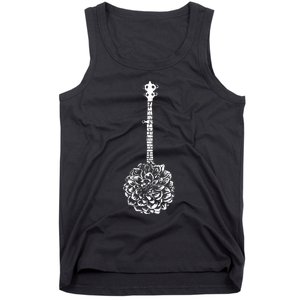 Banjo Flower Minimalist Music Tank Top