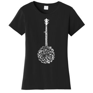 Banjo Flower Minimalist Music Women's T-Shirt