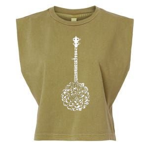 Banjo Flower Minimalist Music Garment-Dyed Women's Muscle Tee