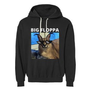 Big Floppa Meme Cat Garment-Dyed Fleece Hoodie