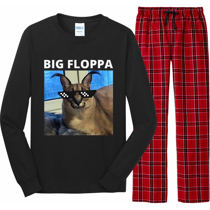 Big Floppa Meme Cat Long Sleeve Pajama Set