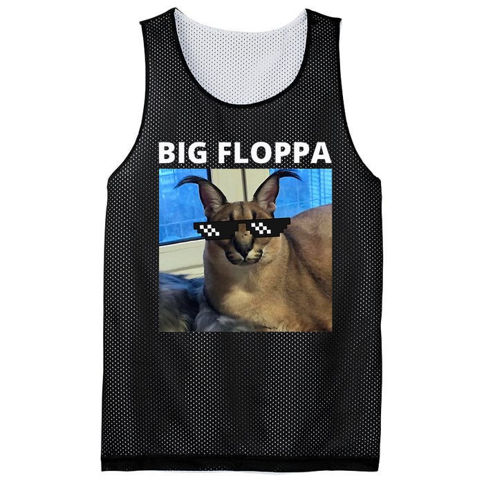 Big Floppa Meme Cat Mesh Reversible Basketball Jersey Tank