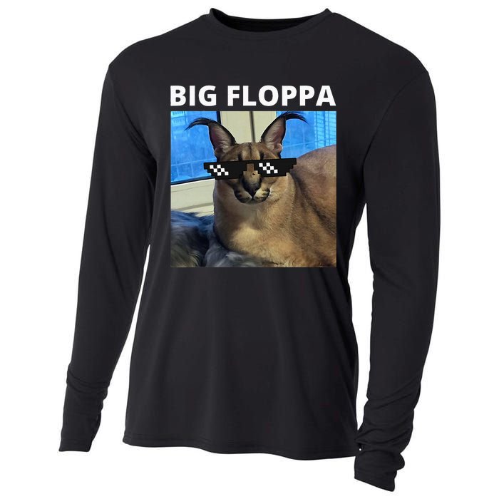 Big Floppa Meme Cat Cooling Performance Long Sleeve Crew