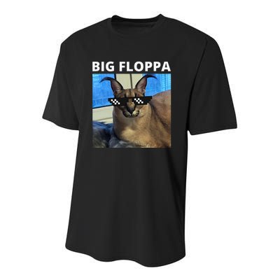 Big Floppa Meme Cat Youth Performance Sprint T-Shirt