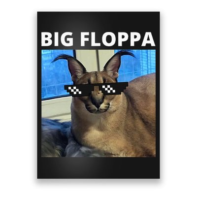 Big Floppa Meme Cat Poster