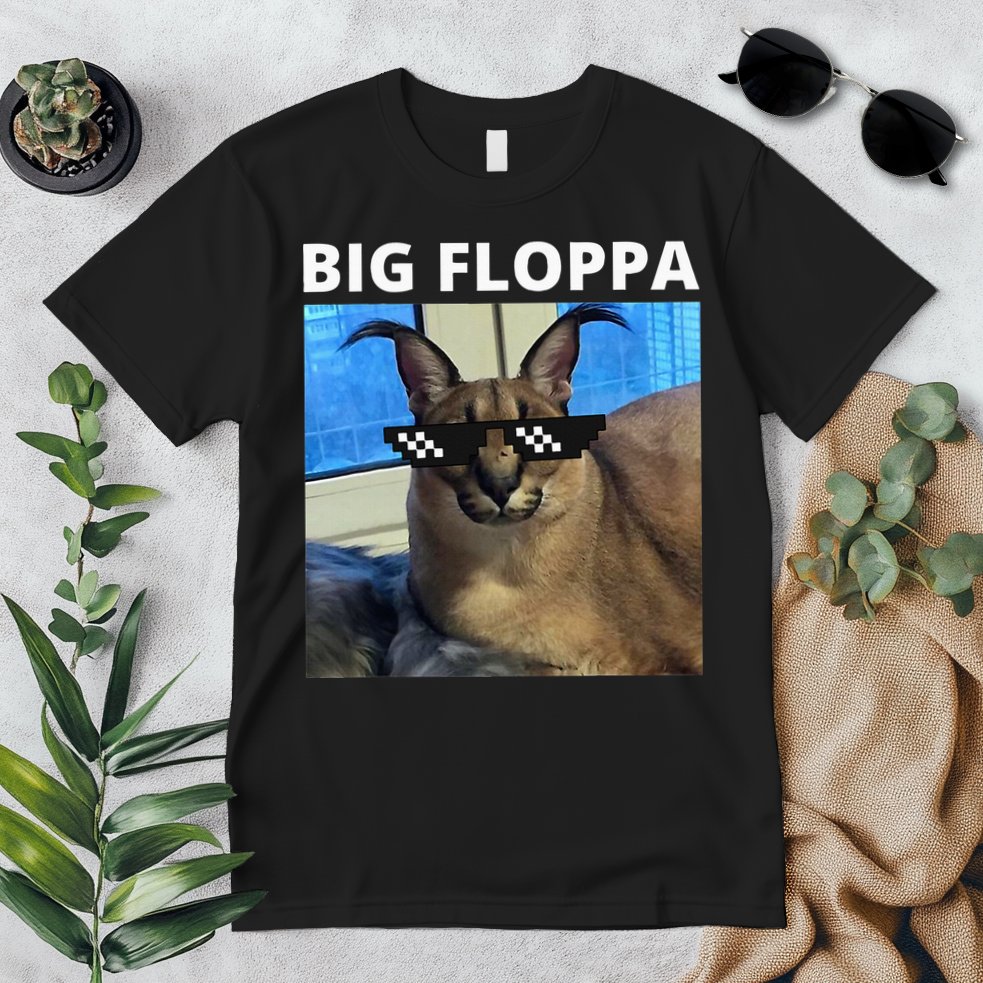 Big Floppa Meme Cat Premium T-Shirt