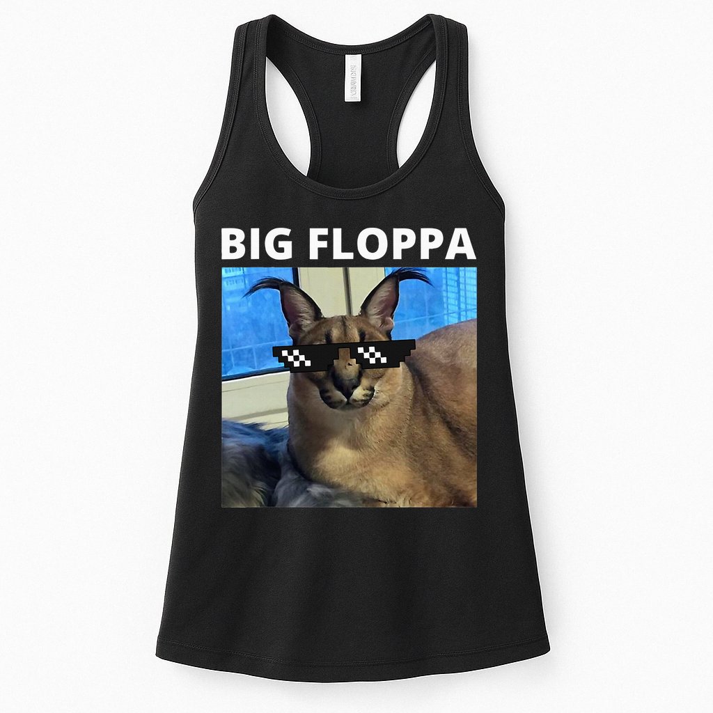 Big Floppa Meme Cat Womens Tank Top