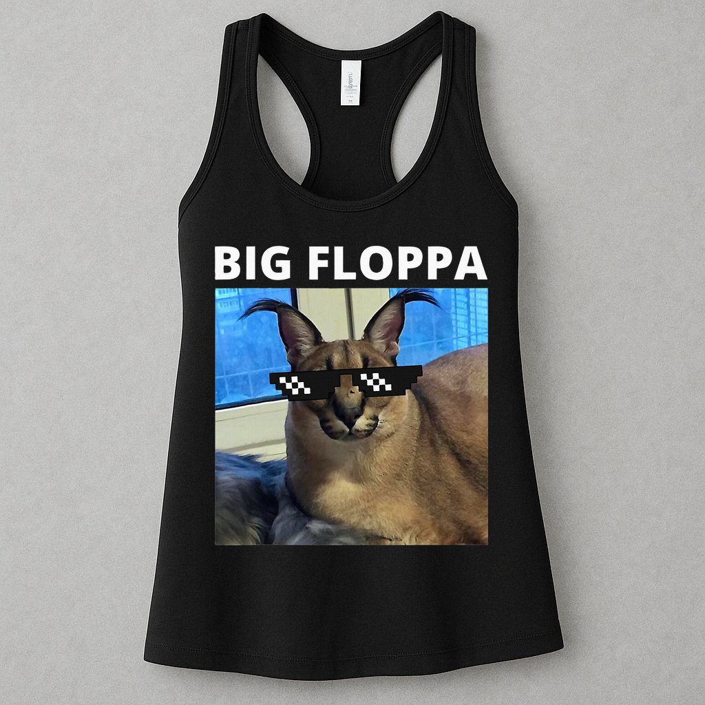 Big Floppa Meme Cat Womens Tank Top