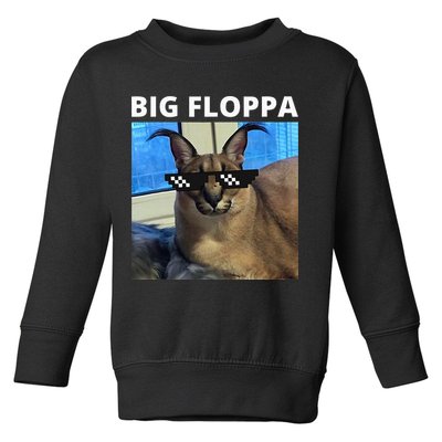 Big Floppa Meme Cat Toddler Sweatshirt